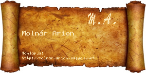 Molnár Arion névjegykártya